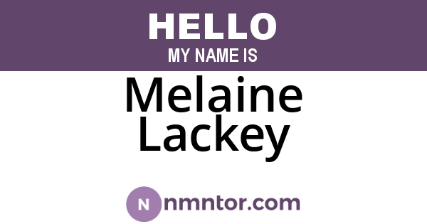 Melaine Lackey
