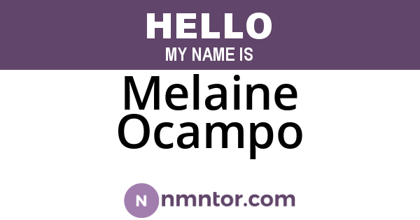 Melaine Ocampo
