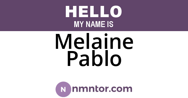 Melaine Pablo