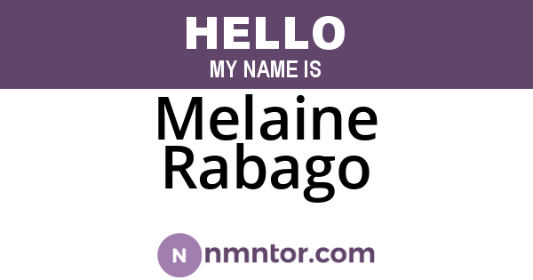 Melaine Rabago