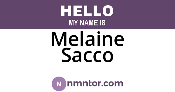 Melaine Sacco