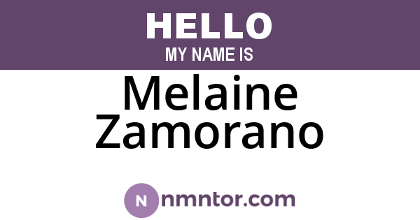 Melaine Zamorano