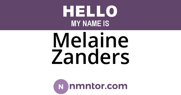 Melaine Zanders