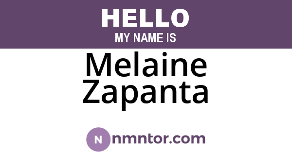 Melaine Zapanta