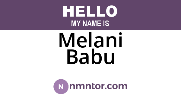 Melani Babu