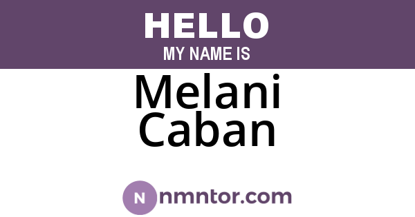 Melani Caban