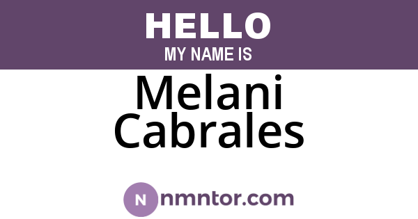 Melani Cabrales