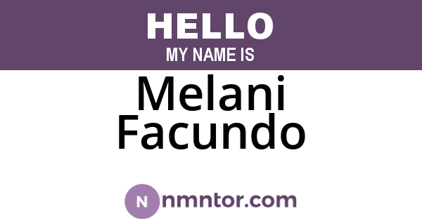 Melani Facundo
