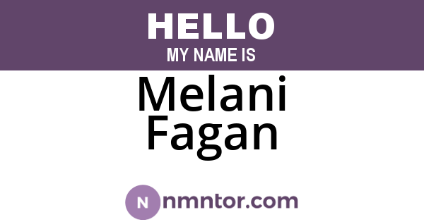 Melani Fagan