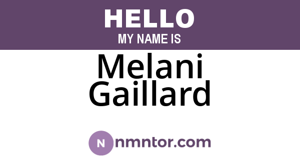 Melani Gaillard