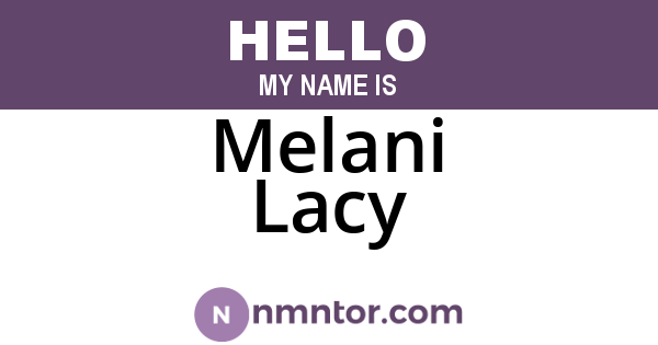 Melani Lacy