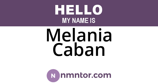 Melania Caban