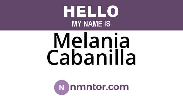 Melania Cabanilla
