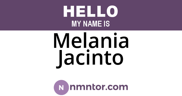 Melania Jacinto