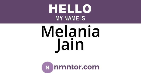 Melania Jain