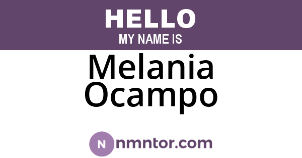 Melania Ocampo