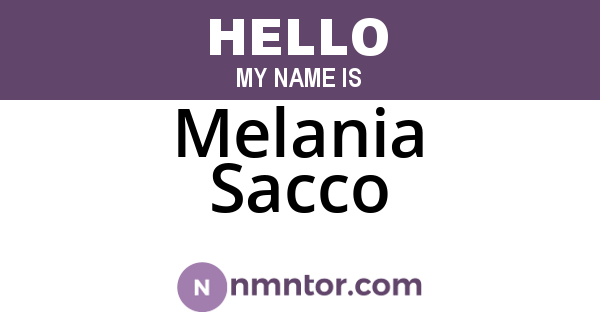Melania Sacco