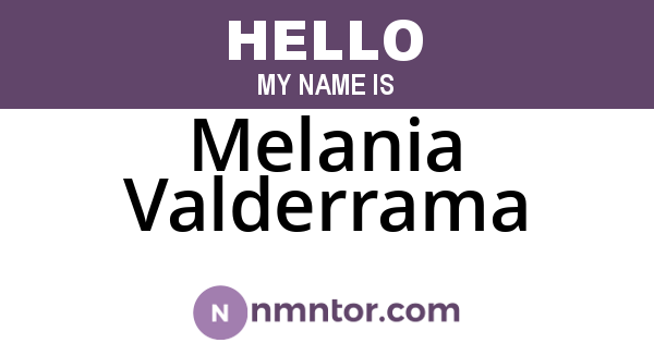 Melania Valderrama
