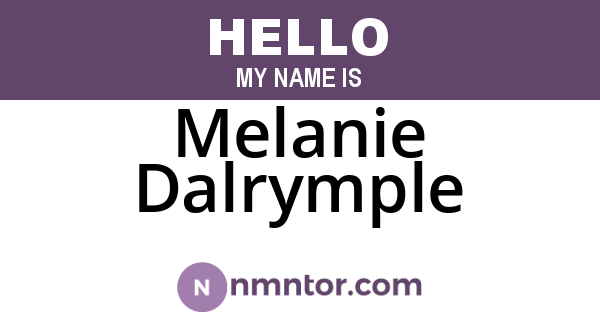 Melanie Dalrymple
