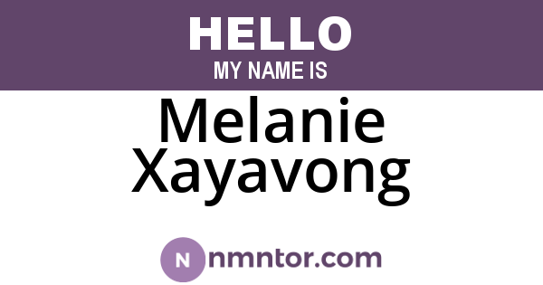 Melanie Xayavong