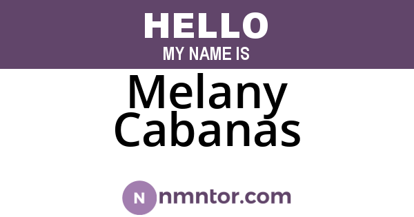 Melany Cabanas