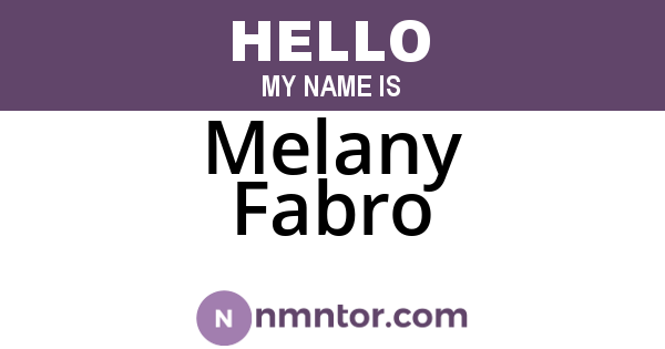 Melany Fabro