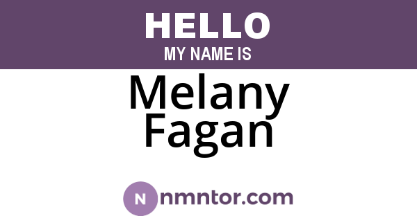 Melany Fagan