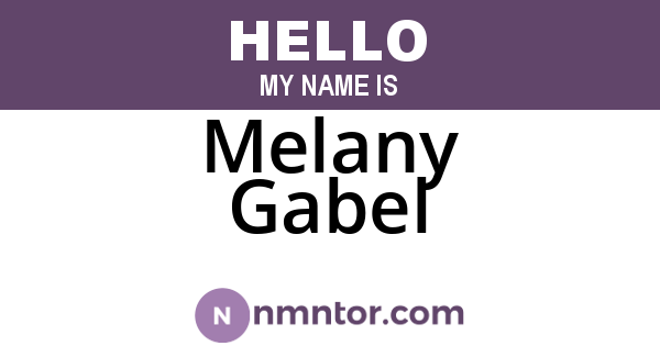Melany Gabel