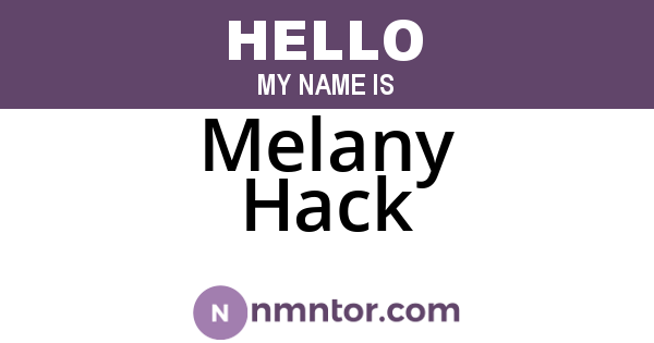 Melany Hack