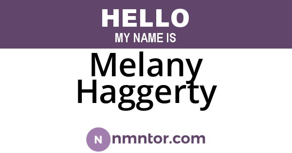 Melany Haggerty