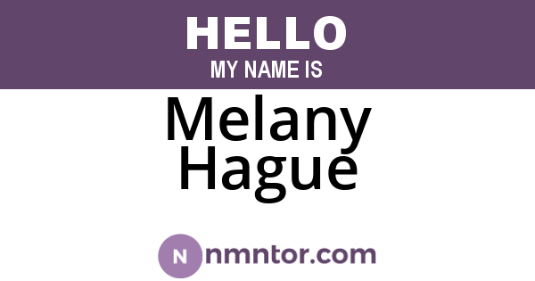 Melany Hague
