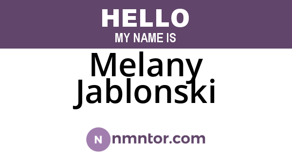 Melany Jablonski