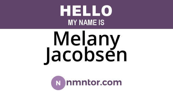 Melany Jacobsen