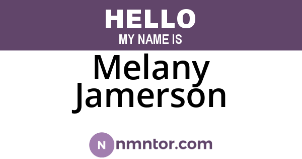 Melany Jamerson