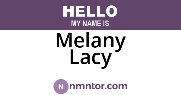 Melany Lacy