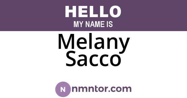 Melany Sacco