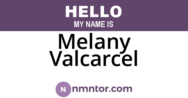 Melany Valcarcel