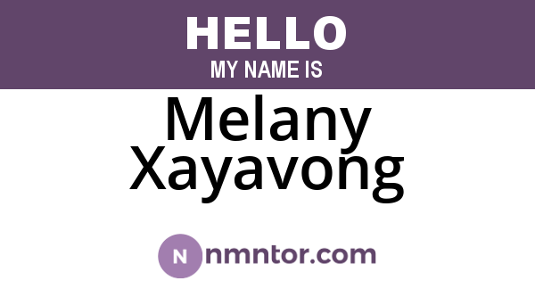 Melany Xayavong