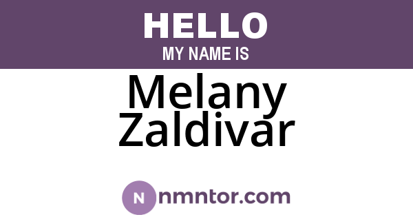 Melany Zaldivar