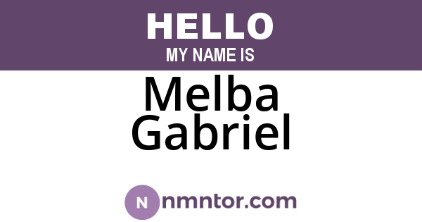 Melba Gabriel