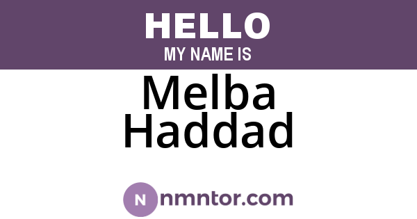 Melba Haddad