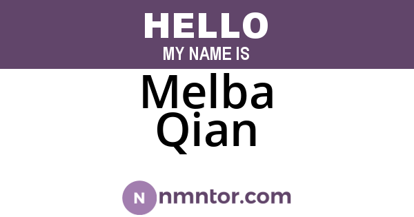 Melba Qian