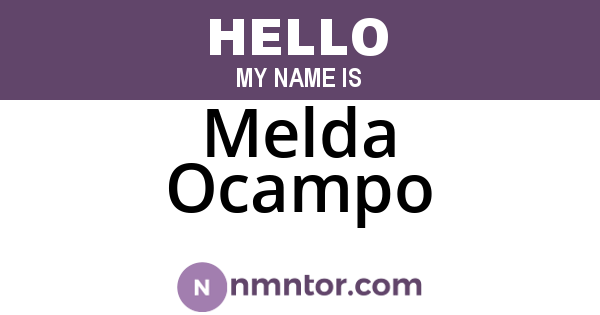Melda Ocampo