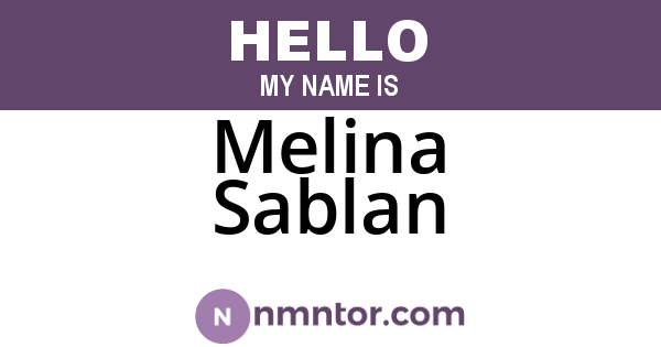 Melina Sablan