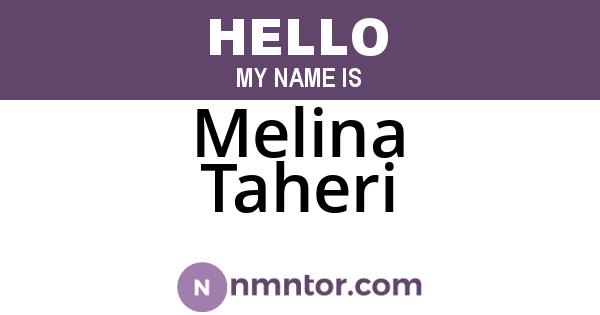 Melina Taheri