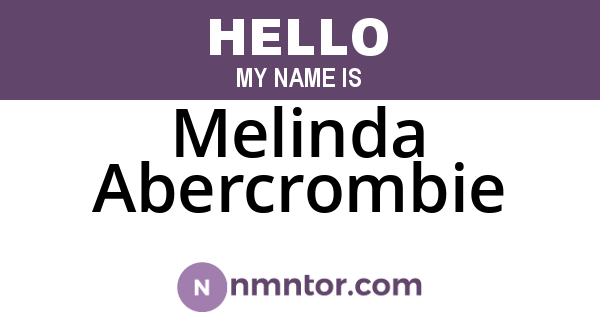 Melinda Abercrombie
