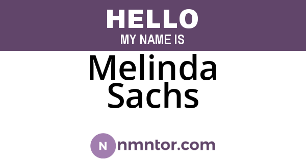 Melinda Sachs