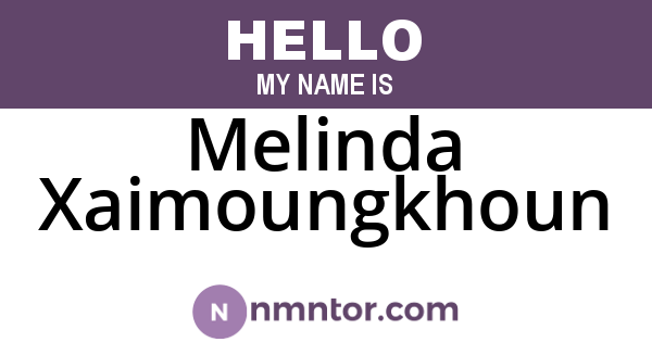 Melinda Xaimoungkhoun