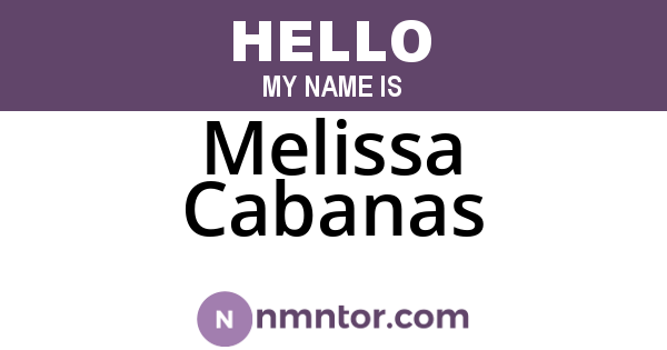 Melissa Cabanas