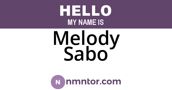Melody Sabo